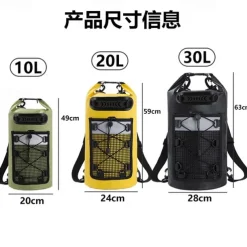 Floating Waterproof Dry Backpack 20L, PVC Drifting Bag, Water-Resistant, Durable, Ideal for Kayaking, Boating, Camping, Outdoor Adventures, Protects Gear from Water, Sand, Dust