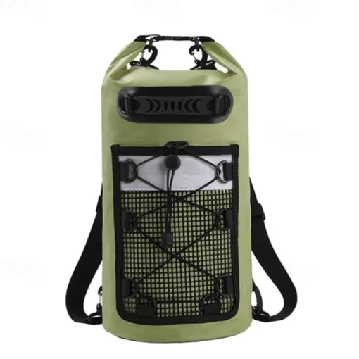 Floating Waterproof Dry Backpack 20L, PVC Drifting Bag, Water-Resistant, Durable, Ideal for Kayaking, Boating, Camping, Outdoor Adventures, Protects Gear from Water, Sand, Dust