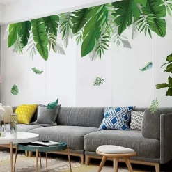 Floral & Plants Wall Stickers Bedroom, Pre-pasted PVC Home Decoration Wall Decal 60X90CM Wall Stickers for bedroom living room