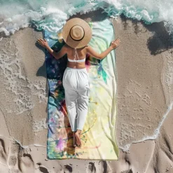 Floral Beach Towel,Beach Towels for Travel, Quick Dry Towel for Swimmers Sand Proof Beach Towels for Women Men Girls Kids, Cool Pool Towels Beach Accessories Absorbent Towel