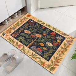 Floral Bird Doormat Floor Mats Washable Rugs Kitchen Mat Non-Slip Oil Proof Rug Indoor Outdoor Mat Bedroom Decor Bathroom Mat Entrance Rug Inspired by William Morris