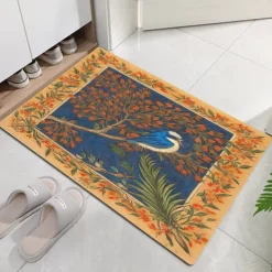 Floral Bird Doormat Floor Mats Washable Rugs Kitchen Mat Non-Slip Oil Proof Rug Indoor Outdoor Mat Bedroom Decor Bathroom Mat Entrance Rug Inspired by William Morris