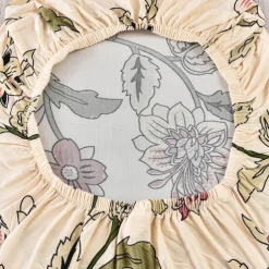 Floral Dining Chair Cover Super Fit Stretch Removable Washable High Back Dining Chair Cover Seat Slipcover for Hotel Dining Room Ceremony Banquet Wedding Party