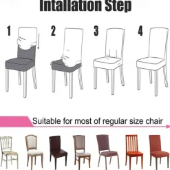 Floral Dining Chair Cover Super Fit Stretch Removable Washable High Back Dining Chair Cover Seat Slipcover for Hotel Dining Room Ceremony Banquet Wedding Party