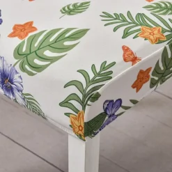 Floral Dining Chair Cover Super Fit Stretch Removable Washable High Back Dining Chair Cover Seat Slipcover for Hotel Dining Room Ceremony Banquet Wedding Party