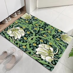 Floral Doormat Floor Mats Washable Rugs Kitchen Mat Non-Slip Oil Proof Rug Indoor Outdoor Mat Bedroom Decor Bathroom Mat Entrance Rug Inspired by William Morris