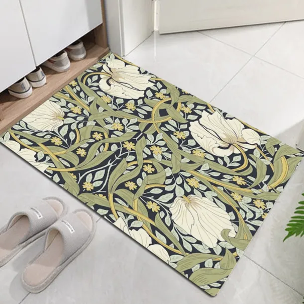 Floral Doormat Floor Mats Washable Rugs Kitchen Mat Non-Slip Oil Proof Rug Indoor Outdoor Mat Bedroom Decor Bathroom Mat Entrance Rug Inspired by William Morris