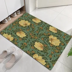 Floral Doormat Floor Mats Washable Rugs Kitchen Mat Non-Slip Oil Proof Rug Indoor Outdoor Mat Bedroom Decor Bathroom Mat Entrance Rug Inspired by William Morris