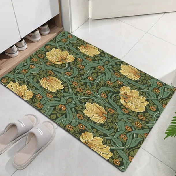 Floral Doormat Floor Mats Washable Rugs Kitchen Mat Non-Slip Oil Proof Rug Indoor Outdoor Mat Bedroom Decor Bathroom Mat Entrance Rug Inspired by William Morris