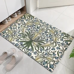 Floral Doormat Floor Mats Washable Rugs Kitchen Mat Non-Slip Oil Proof Rug Indoor Outdoor Mat Bedroom Decor Bathroom Mat Entrance Rug Inspired by William Morris