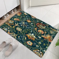 Floral Doormat Floor Mats Washable Rugs Kitchen Mat Non-Slip Oil Proof Rug Indoor Outdoor Mat Bedroom Decor Bathroom Mat Entrance Rug Inspired by William Morris