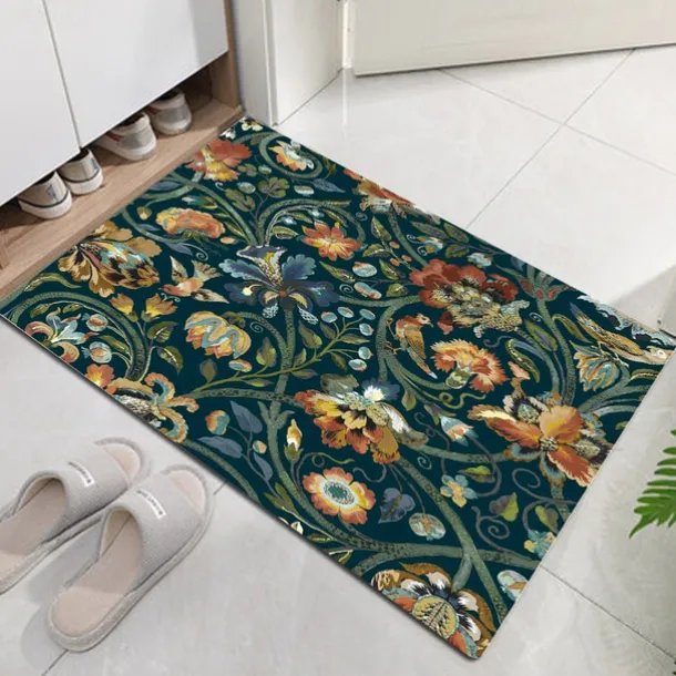 Floral Doormat Floor Mats Washable Rugs Kitchen Mat Non-Slip Oil Proof Rug Indoor Outdoor Mat Bedroom Decor Bathroom Mat Entrance Rug Inspired by William Morris