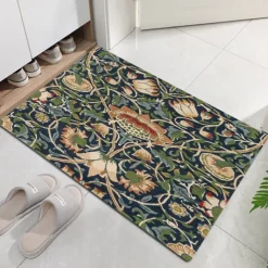 Floral Doormat Floor Mats Washable Rugs Kitchen Mat Non-Slip Oil Proof Rug Indoor Outdoor Mat Bedroom Decor Bathroom Mat Entrance Rug Inspired by William Morris