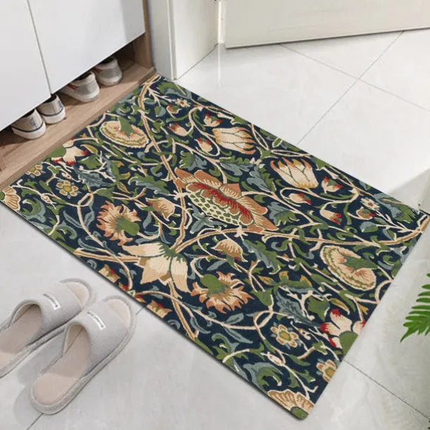 Floral Doormat Floor Mats Washable Rugs Kitchen Mat Non-Slip Oil Proof Rug Indoor Outdoor Mat Bedroom Decor Bathroom Mat Entrance Rug Inspired by William Morris