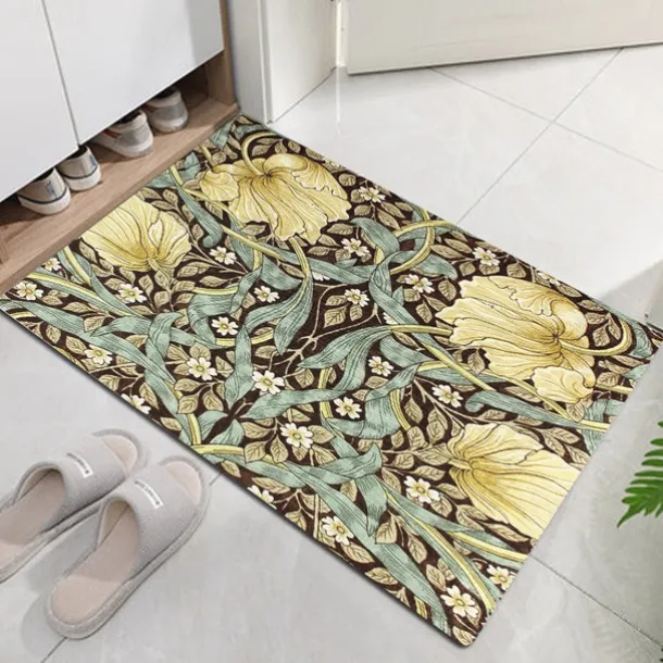 Floral Doormat Floor Mats Washable Rugs Kitchen Mat Non-Slip Oil Proof Rug Indoor Outdoor Mat Bedroom Decor Bathroom Mat Entrance Rug Inspired by William Morris