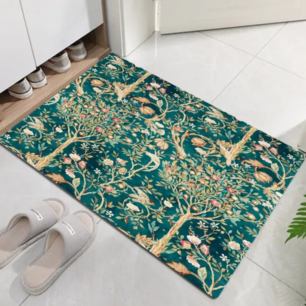 Floral Doormat Floor Mats Washable Rugs Kitchen Mat Non-Slip Oil Proof Rug Indoor Outdoor Mat Bedroom Decor Bathroom Mat Entrance Rug Inspired by William Morris