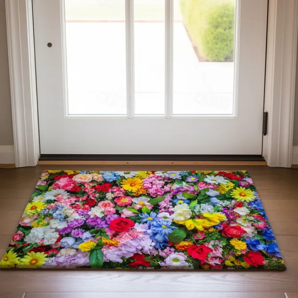 Floral Doormat Kitchen Mat Floor Mat Non-Slip Area Rug Oil Proof Rug Indoor Outdoor Mat Bedroom Decor Bathroom Mat Entrance Rug Spring Summer