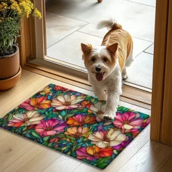 Floral Doormat Kitchen Mat Floor Mat Non-Slip Area Rug Oil Proof Rug Indoor Outdoor Mat Bedroom Decor Bathroom Mat Entrance Rug Spring Summer