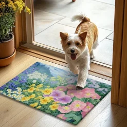 Floral Doormat Kitchen Mat Floor Mat Non-Slip Area Rug Oil Proof Rug Indoor Outdoor Mat Bedroom Decor Bathroom Mat Entrance Rug Spring Summer