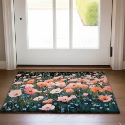 Floral Doormat Kitchen Mat Floor Mat Non-Slip Area Rug Oil Proof Rug Indoor Outdoor Mat Bedroom Decor Bathroom Mat Entrance Rug Spring Summer