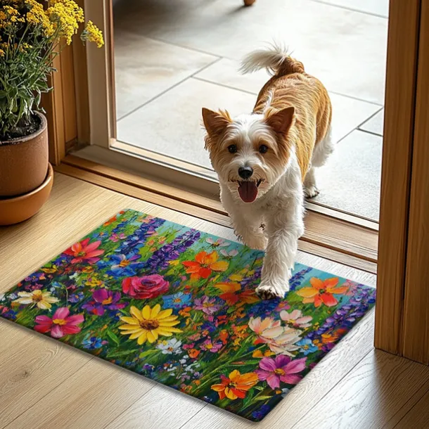 Floral Doormat Kitchen Mat Floor Mat Non-Slip Area Rug Oil Proof Rug Indoor Outdoor Mat Bedroom Decor Bathroom Mat Entrance Rug Spring Summer