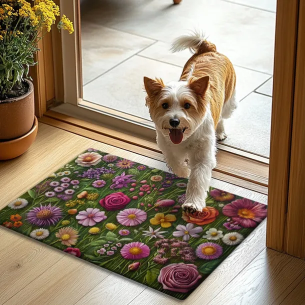 Floral Doormat Kitchen Mat Floor Mat Non-Slip Area Rug Oil Proof Rug Indoor Outdoor Mat Bedroom Decor Bathroom Mat Entrance Rug Spring Summer