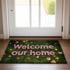 Floral Doormat Kitchen Mat Floor Mat Non-Slip Area Rug Oil Proof Rug Indoor Outdoor Mat Bedroom Decor Bathroom Mat Entrance Rug Spring Summer