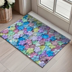 Floral Doormat Kitchen Mat Floor Mat Non-Slip Area Rug Oil Proof Rug Indoor Outdoor Mat Bedroom Decor Bathroom Mat Entrance Rug Spring Summer