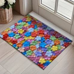 Floral Doormat Kitchen Mat Floor Mat Non-Slip Area Rug Oil Proof Rug Indoor Outdoor Mat Bedroom Decor Bathroom Mat Entrance Rug Spring Summer