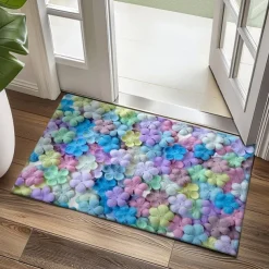 Floral Doormat Kitchen Mat Floor Mat Non-Slip Area Rug Oil Proof Rug Indoor Outdoor Mat Bedroom Decor Bathroom Mat Entrance Rug Spring Summer