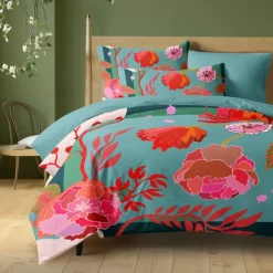Floral Duvet Cover Full Size Bedding Set Bed Sets Quilt Cover Soft Lightweight Comforter Cover with 2 Pillowcases for Summer Spring