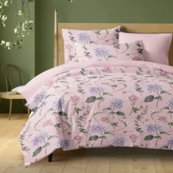 Floral Duvet Cover Set 100% Cotton Soft and Breathable Bedding Featuring Colorful Flowers Lightweight and Durable Quilt Cover Comfortable for All Seasons Easy to Care