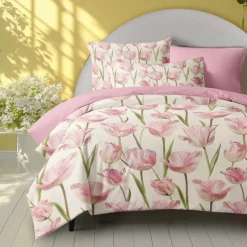 Floral Duvet Cover Set Cotton Tropical Plants Pattern Set Soft 3-Piece Luxury Bedding Set Mother's Day Gift Home Decor Twin Full King Queen Size Duvet Cover