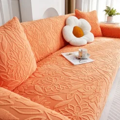 Floral Jacquard Sofa Cover Stretch Slipcovers Soft Durable Couch Cover 1 Piece Spandex Fabric Washable Furniture Protector fit Armchair Seat/Loveseat/Sofa/XL Sofa/L Shape Sofa