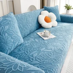 Floral Jacquard Sofa Cover Stretch Slipcovers Soft Durable Couch Cover 1 Piece Spandex Fabric Washable Furniture Protector fit Armchair Seat/Loveseat/Sofa/XL Sofa/L Shape Sofa