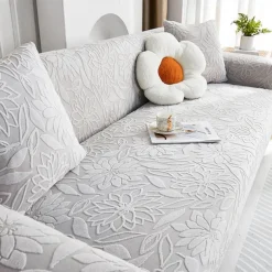 Floral Jacquard Sofa Cover Stretch Slipcovers Soft Durable Couch Cover 1 Piece Spandex Fabric Washable Furniture Protector fit Armchair Seat/Loveseat/Sofa/XL Sofa/L Shape Sofa