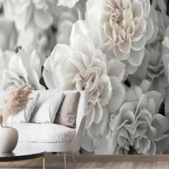 Floral Landscape Traditional Chinese Painting Home Decoration Comtemporary Floral Wall Covering, Canvas PVC / Vinyl Material Adhesive required Mural, Room Wallcovering