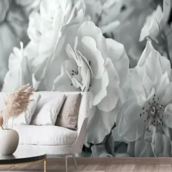 Floral Landscape Traditional Chinese Painting Home Decoration Comtemporary Floral Wall Covering, Canvas PVC / Vinyl Material Adhesive required Mural, Room Wallcovering