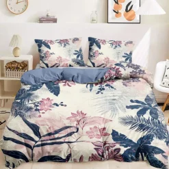 Floral Pattern Duvet Cover Set Set Soft 3-Piece Luxury Cotton Bedding Set Home Decor Gift Twin Full King Queen Size Duvet Cover