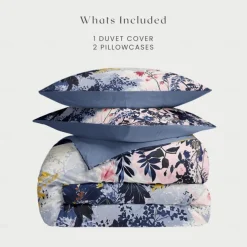 Floral Pattern Duvet Cover Set Set Soft 3-Piece Luxury Cotton Bedding Set Home Decor Gift Twin Full King Queen Size Duvet Cover