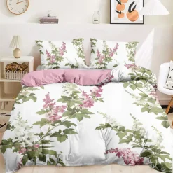 Floral Pattern Duvet Cover Set Set Soft 3-Piece Luxury Cotton Bedding Set Home Decor Gift Twin Full King Queen Size Duvet Cover