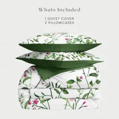 Floral Pattern Duvet Cover Set Set Soft 3-Piece Luxury Cotton Bedding Set Home Decor Gift Twin Full King Queen Size Duvet Cover