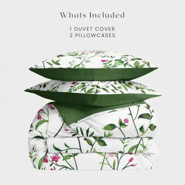 Floral Pattern Duvet Cover Set Set Soft 3-Piece Luxury Cotton Bedding Set Home Decor Gift Twin Full King Queen Size Duvet Cover