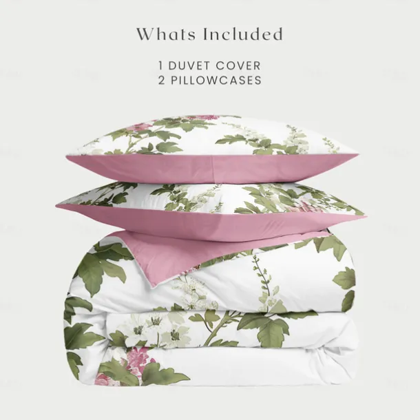 Floral Pattern Duvet Cover Set Set Soft 3-Piece Luxury Cotton Bedding Set Home Decor Gift Twin Full King Queen Size Duvet Cover