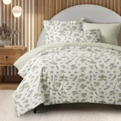 Floral Pattern Duvet Cover Full Size Bedding Set Bed Sets Quilt Cover Soft Lightweight Comforter Cover with 2 Pillowcases for Summer Spring