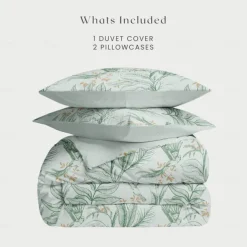 Floral Pattern Duvet Cover Full Size Bedding Set Bed Sets Quilt Cover Soft Lightweight Comforter Cover with 2 Pillowcases for Summer Spring