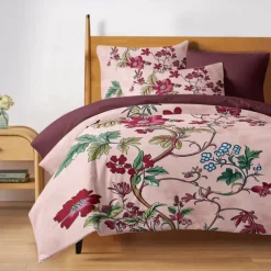Floral Pattern Duvet Cover Set Set Soft 3-Piece Luxury Cotton Bedding Set Home Decor Gift King Queen Duvet Cover