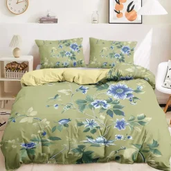 Floral Pattern Duvet Cover Set Set Soft 3-Piece Luxury Cotton Bedding Set Home Decor Gift King Queen Duvet Cover