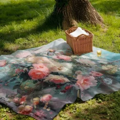 Floral Pattern Throws Blanket Flannel Throw Blankets Warm All Seasons Gifts Big Blanket