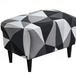 Floral Printed Stretch Ottoman Cover Spandex Elastic Stretch Rectangle Folding Storage Covers Removable Footstool Protect Footrest Covers